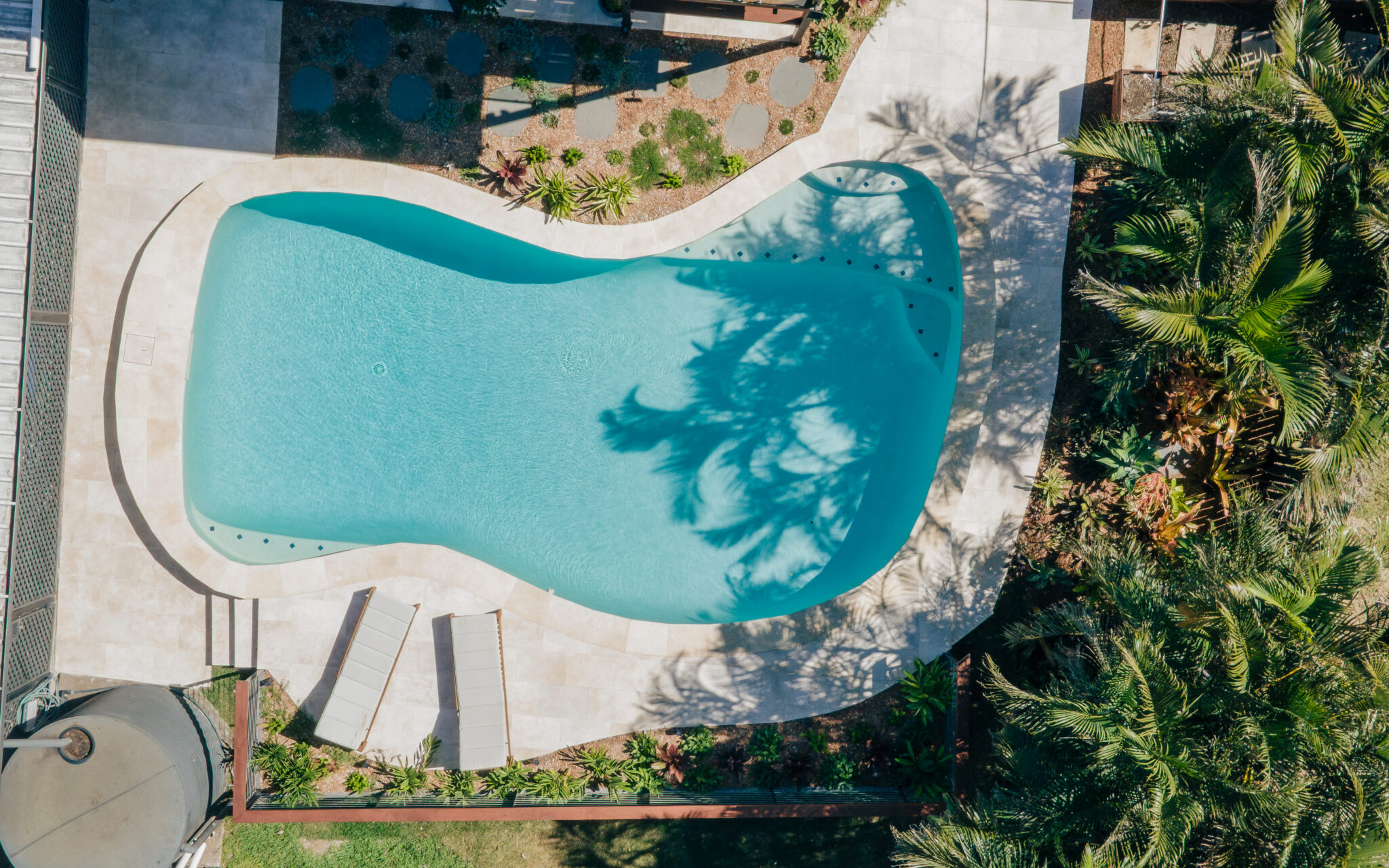 Brisbane backyard curved pool